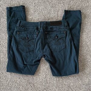 Dark teal Blue Jeans Rock Revival Sasha Skinny